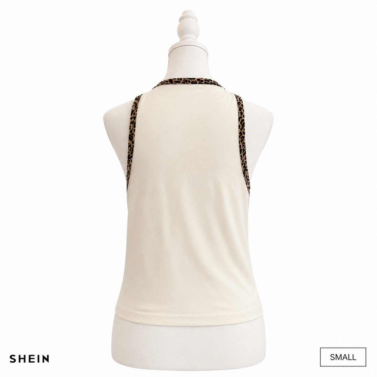 SHEIN Women's Leopard Trim Graphic 23 Sleeveless Tank Top | Casual Slim Fit Summer Vest