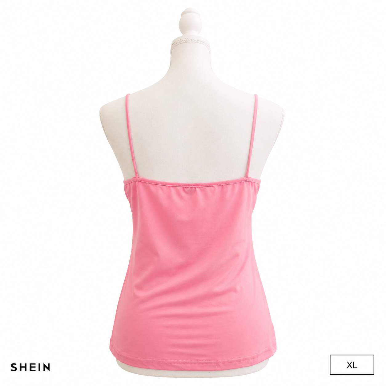 SHEIN Women's Pink Spaghetti Strap Camisole Tank Top | Soft Casual Sleeveless Basic Cami