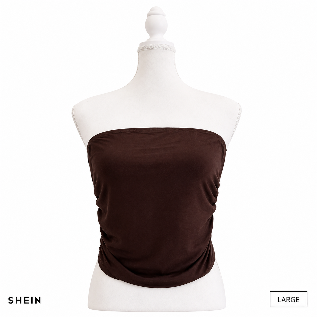 SHEIN Women's Black Strapless Tube Top | Stretch Bandeau Crop Top | Casual & Layering Essential