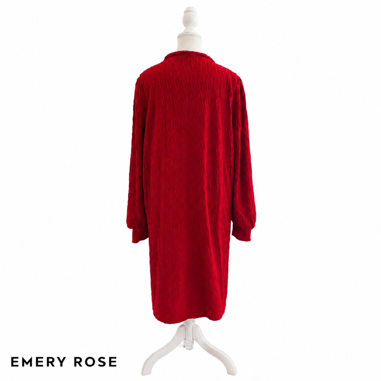EMERY ROSE Women's Cable Knit Sweater Dress | Long Sleeve Loose Fit Midi Dress | Casual Winter & Everyday Wear