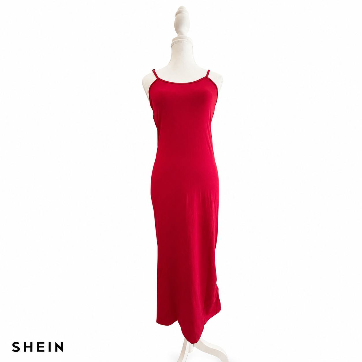 SHEIN Women's Sleeveless Bodycon Maxi Dress | Stretch Slim Fit Spaghetti Strap Long Dress | Casual & Party Wear